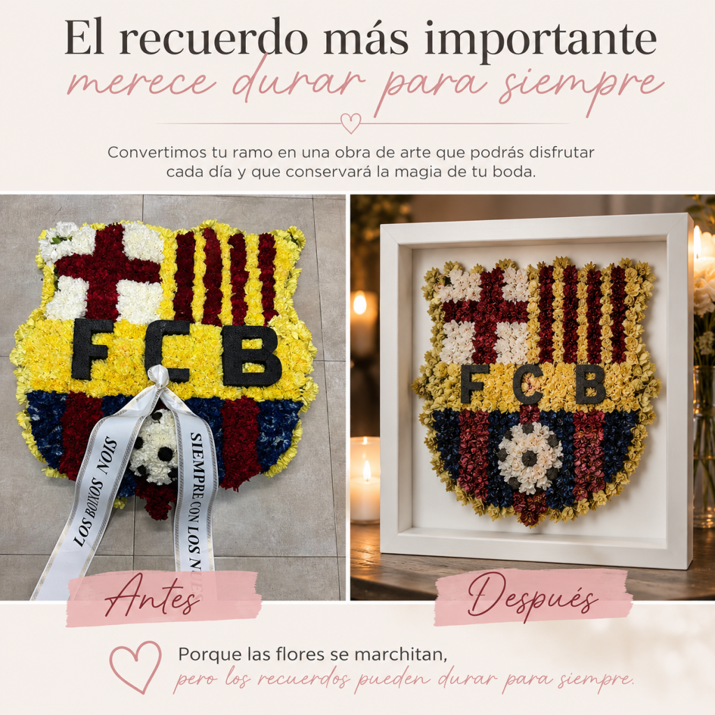 Secado y enmarcado de claveles