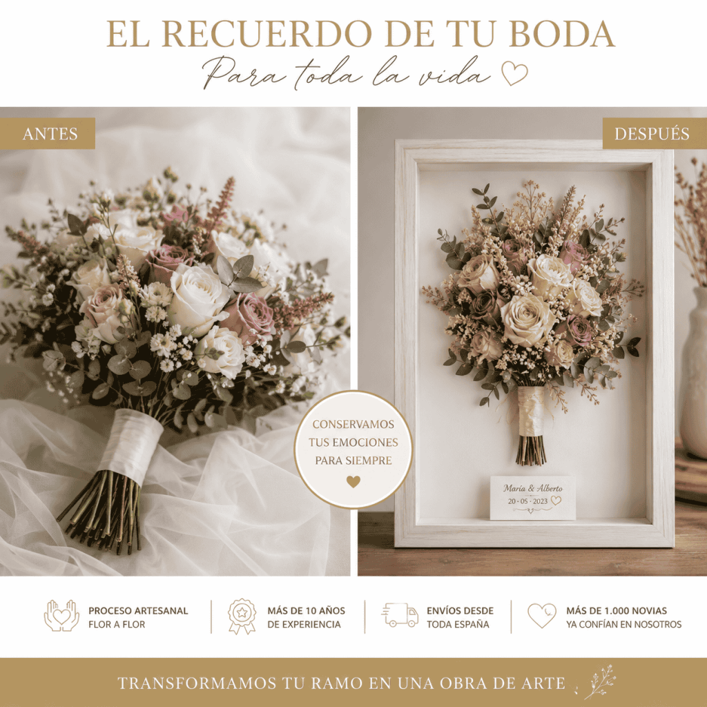 Antes y después de tu ramo de novia