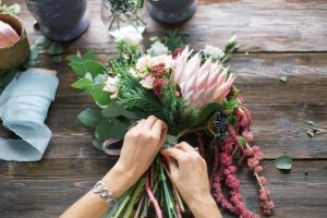 proceso de despiece de ramo de novia